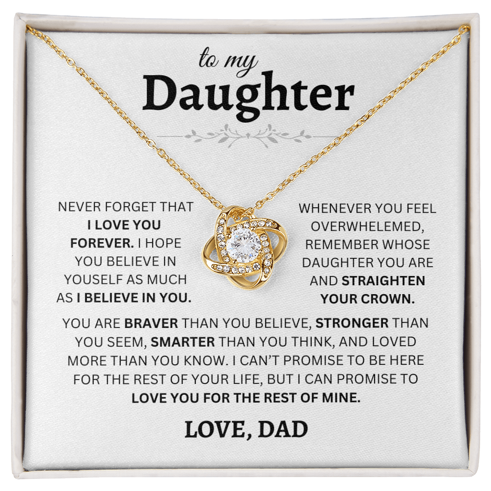 To My Daughter | Love Knot Necklace