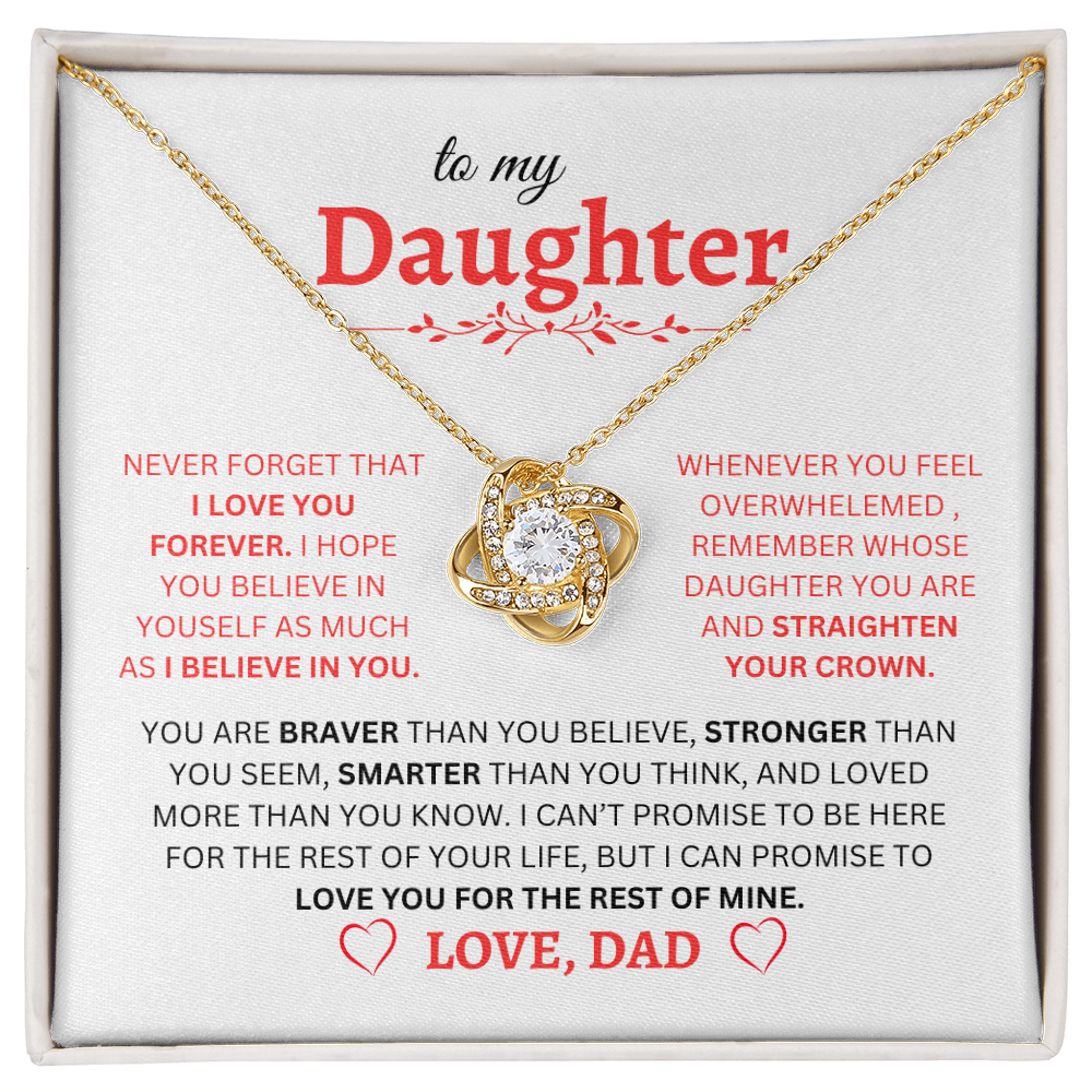 To My Daughter | Love Knot Necklace