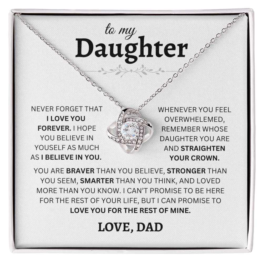 To My Daughter | Love Knot Necklace
