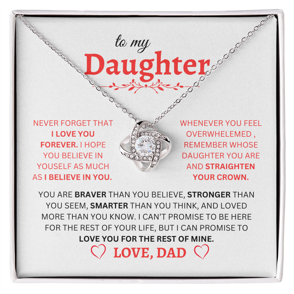 To My Daughter | Love Knot Necklace