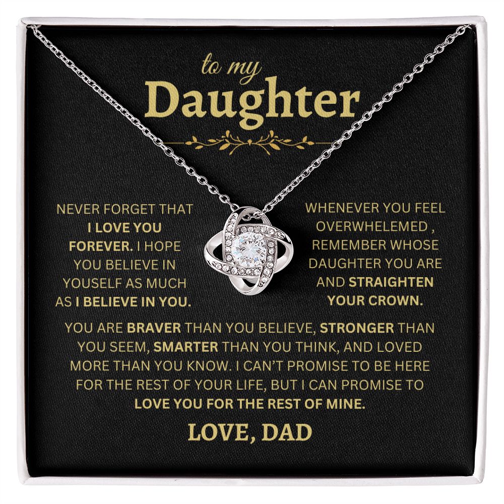 To My Daughter | Love Knot Necklace