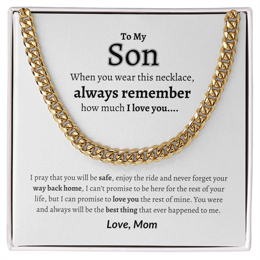 To My Son - Cuban Link Chain