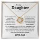 To My Daughter | Love Knot Necklace