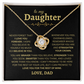 To My Daughter | Love Knot Necklace