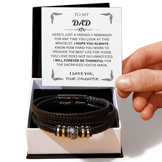 To My Dad - Forever Love Bracelet from Daughter