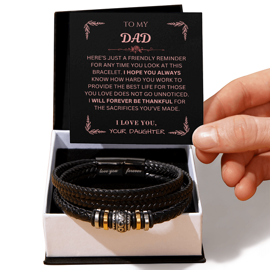 To My Dad - Forever Love Bracelet from Daughter