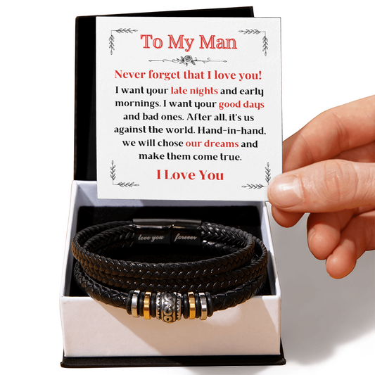 To My Man - Love You Forever Bracelet