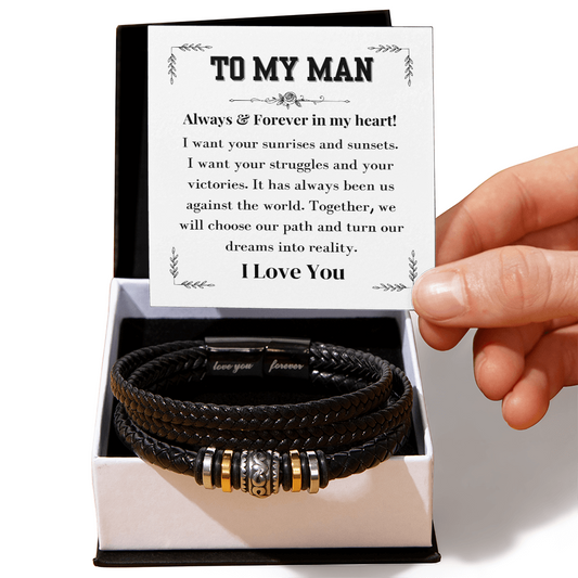 To My Man – Love You Forever Bracelet