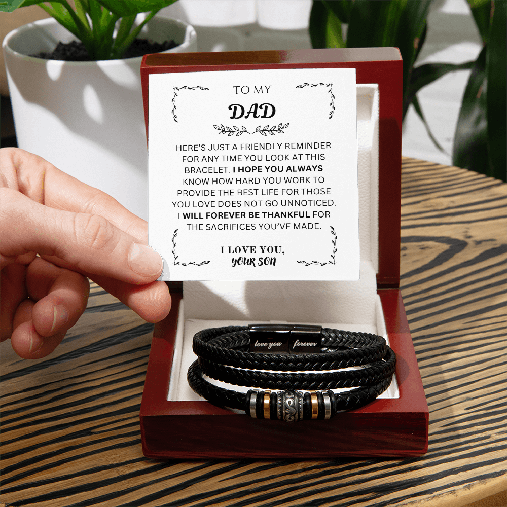 To My Dad - Love You Forever Bracelet from Son