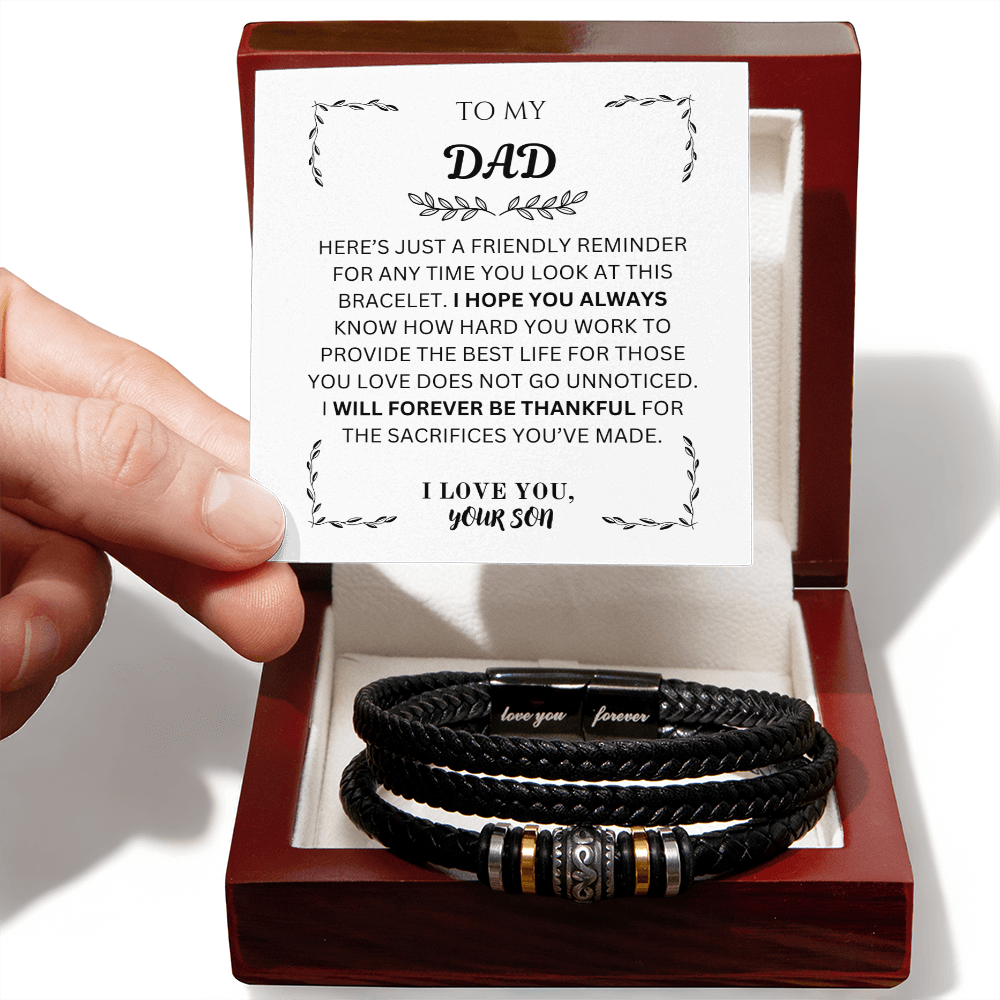 To My Dad - Love You Forever Bracelet from Son